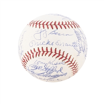 1961 New York Yankees World Champions Team Signed OAL Cronin Baseball With 27 Signatures Including Maris & Berra (Autry LOA & Beckett)